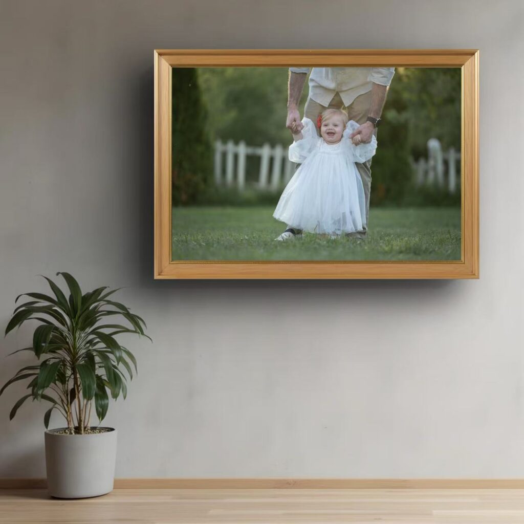 Framed artwork display highlighting how Wallartee enhances presentation with customizable picture frame options