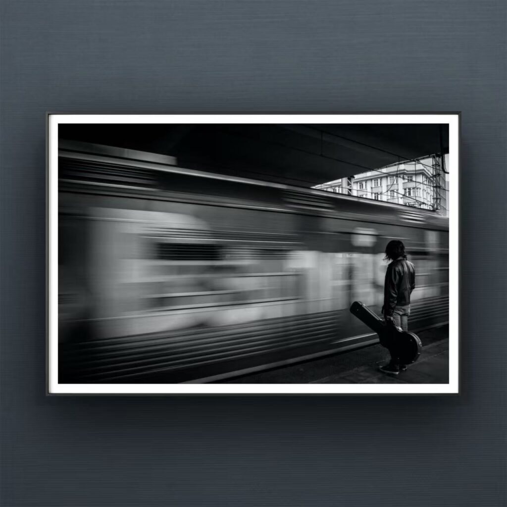 Comparison of plain artwork image and professionally presented framed artwork

2.